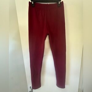 Women’s Maroon Thermal Leggings